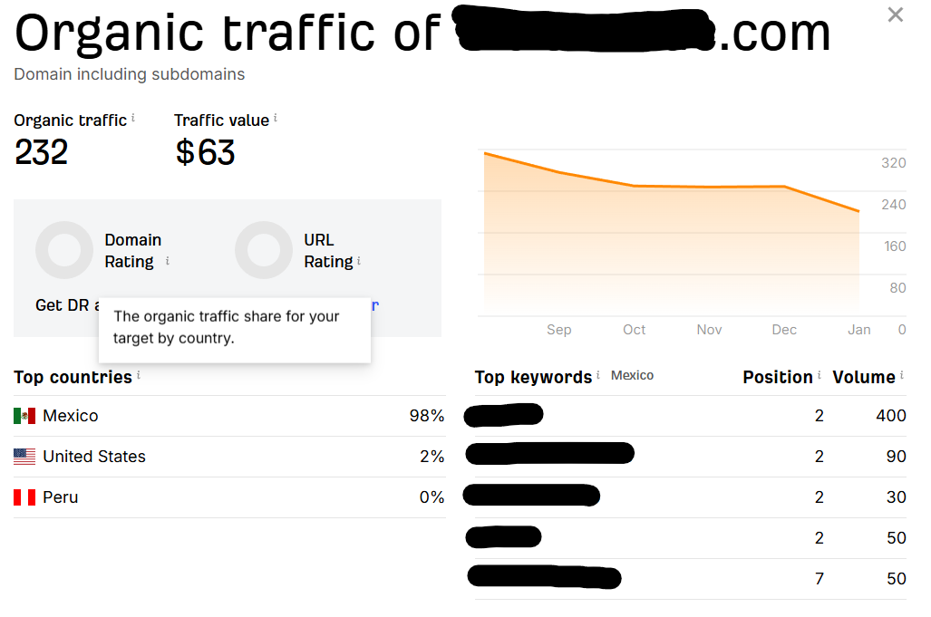Spesifikasi Aged Domain berdasarkan Traffic (Gambar 10)
