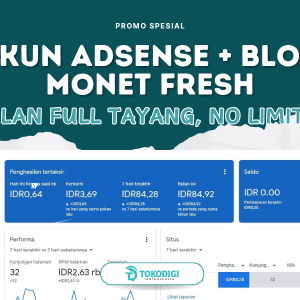 Jual Akun AdSense + Blog Fresh - Iklan Full Tayang, Siap Pakai !