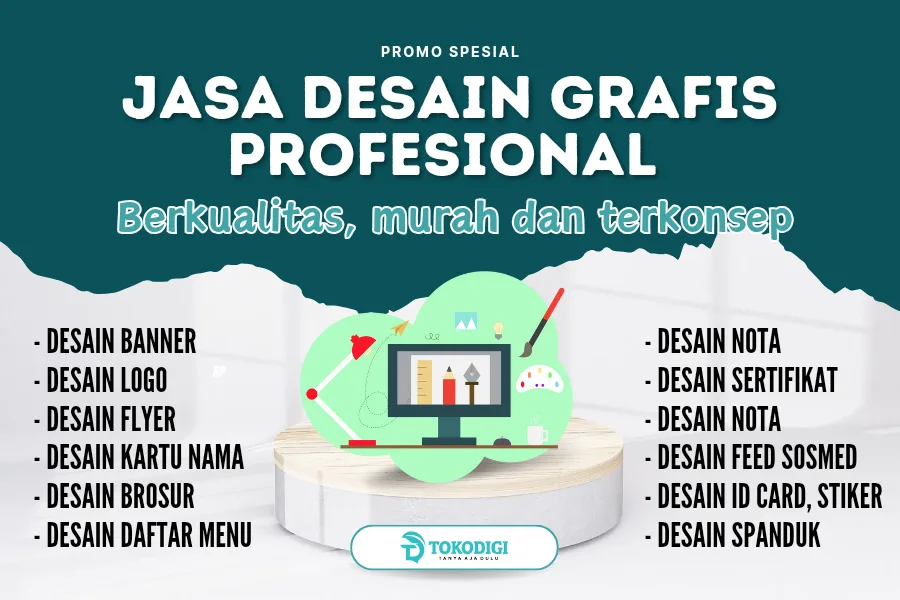 Jasa Desain Grafis Banner Spanduk Sertifikat Brosur ID Card Feed Daftar Menu Dll