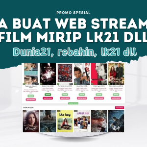 Jasa Pembuatan Website Streaming Mirip LK21Dunia21Rebahinlayarkaca21