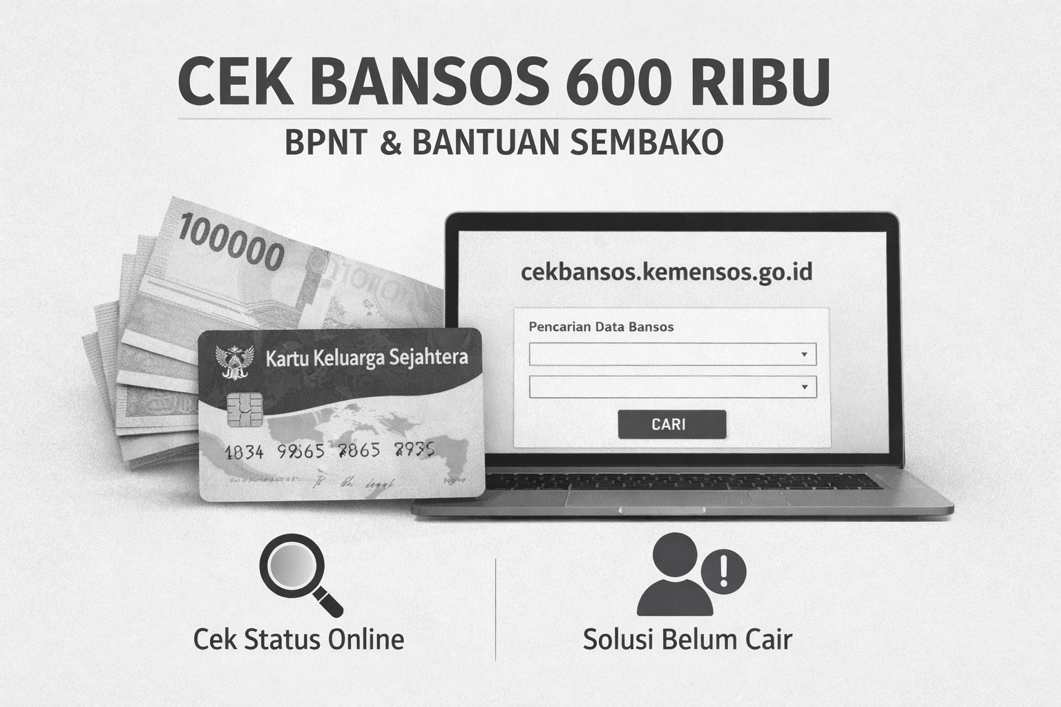 Cek Bansos 600 Ribu Cara Mudah + Solusi Belum Muncul