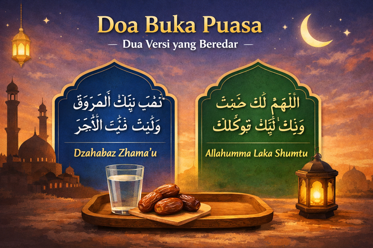 Doa Buka Puasa Arab, Latin, Arti + 2 Versi yang Benar