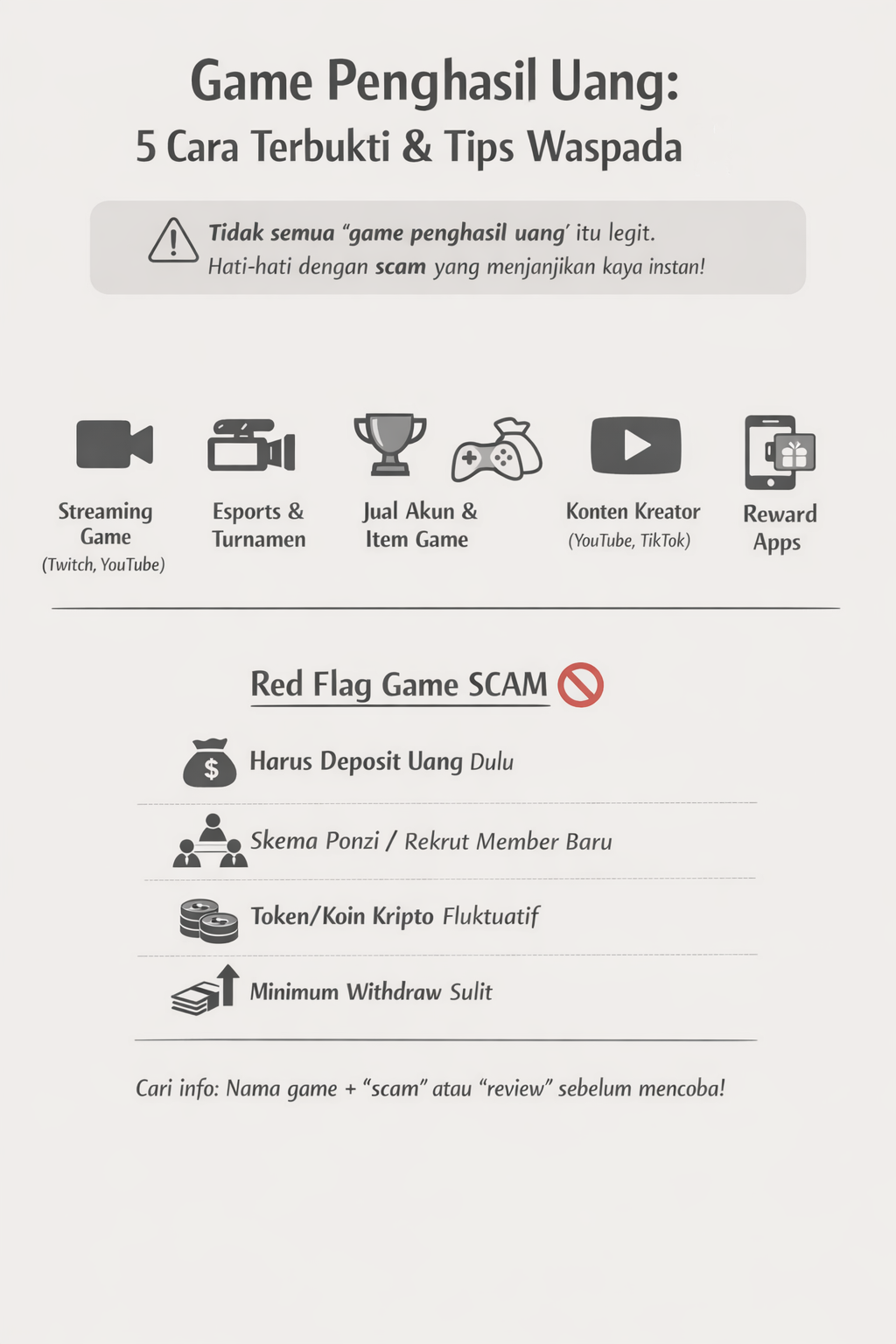Game Penghasil Uang 5 Cara Legit + Waspada Penipuan