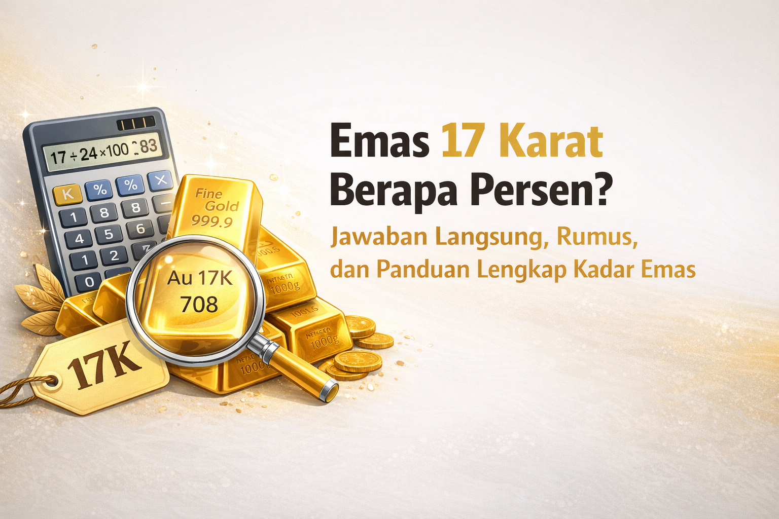 Emas 17 Karat Berapa Persen ? Jawaban + Tabel Lengkap Karat