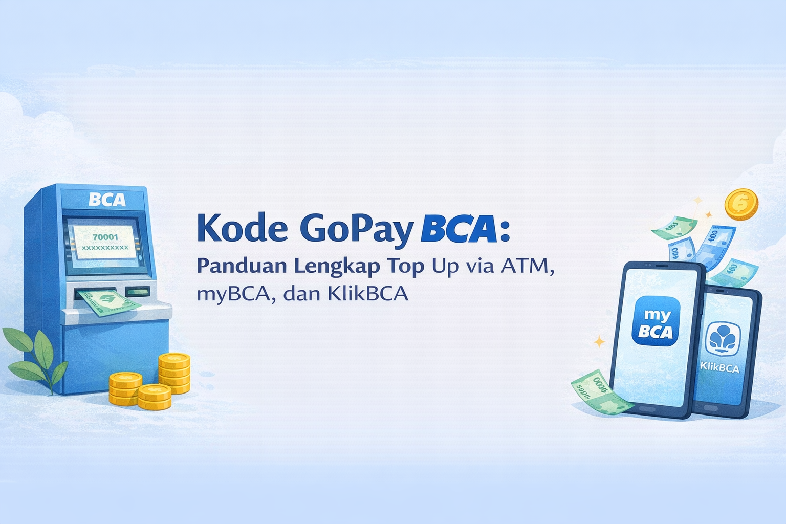 Kode GoPay BCA Cara Top Up via ATM, myBCA & KlikBCA
