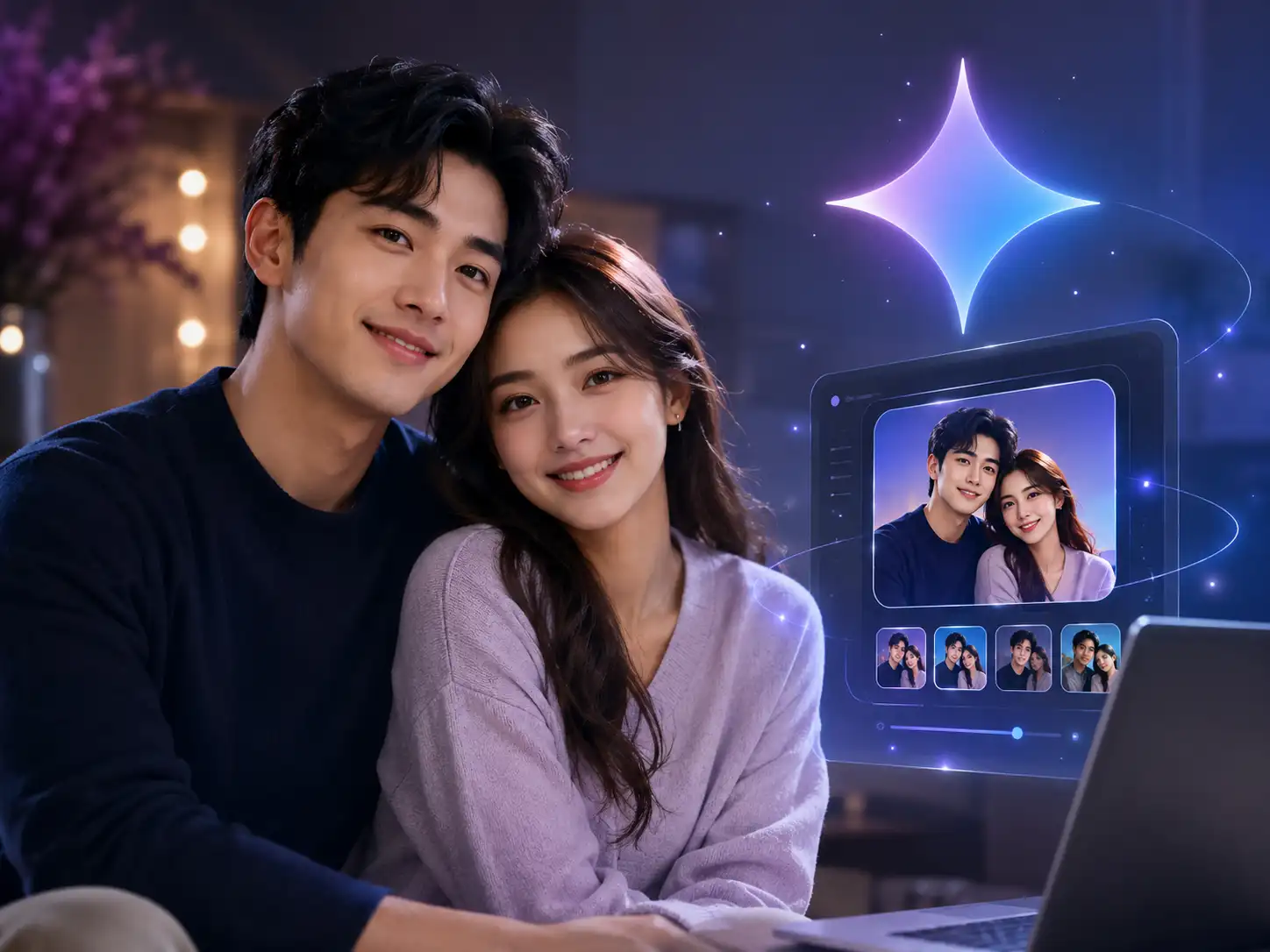 35 Prompt Gemini AI Pasangan untuk Foto Polaroid, Prewedding, Lift, dan Pantai