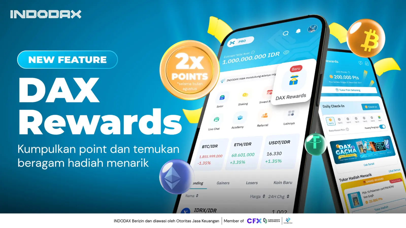 INDODAX Luncurkan DAX Rewards: Gamifikasi Hadiah Pokémon Card & iPhone