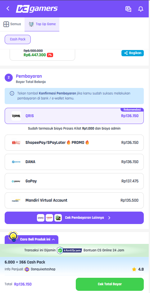 Top Up Dragon Nest M Panduan Lengkap Server Velskud vs Geraint 2026 20 Pilih Metode Pembayaran