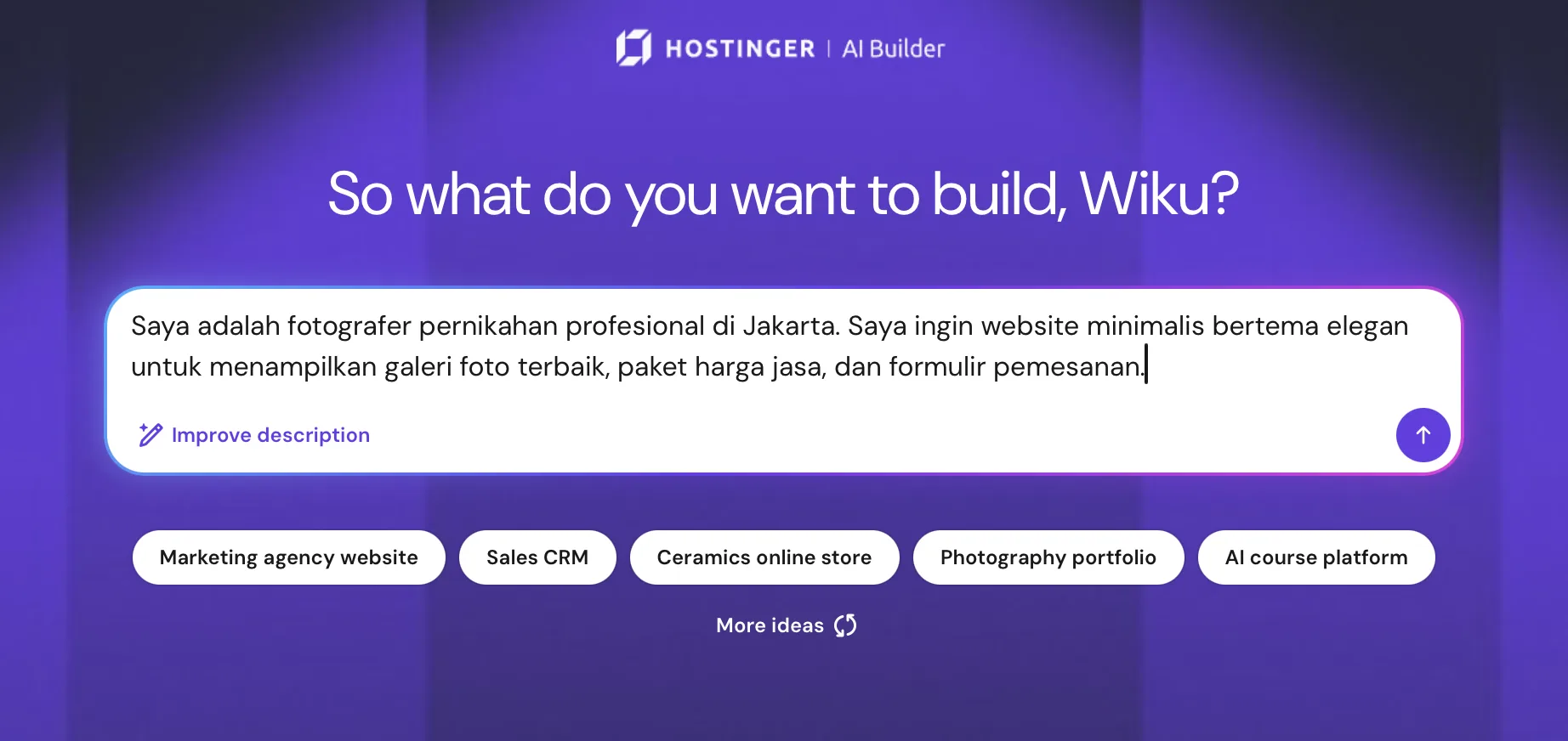 Cara Membuat Website Portofolio Premium dengan AI Builder Hostinger