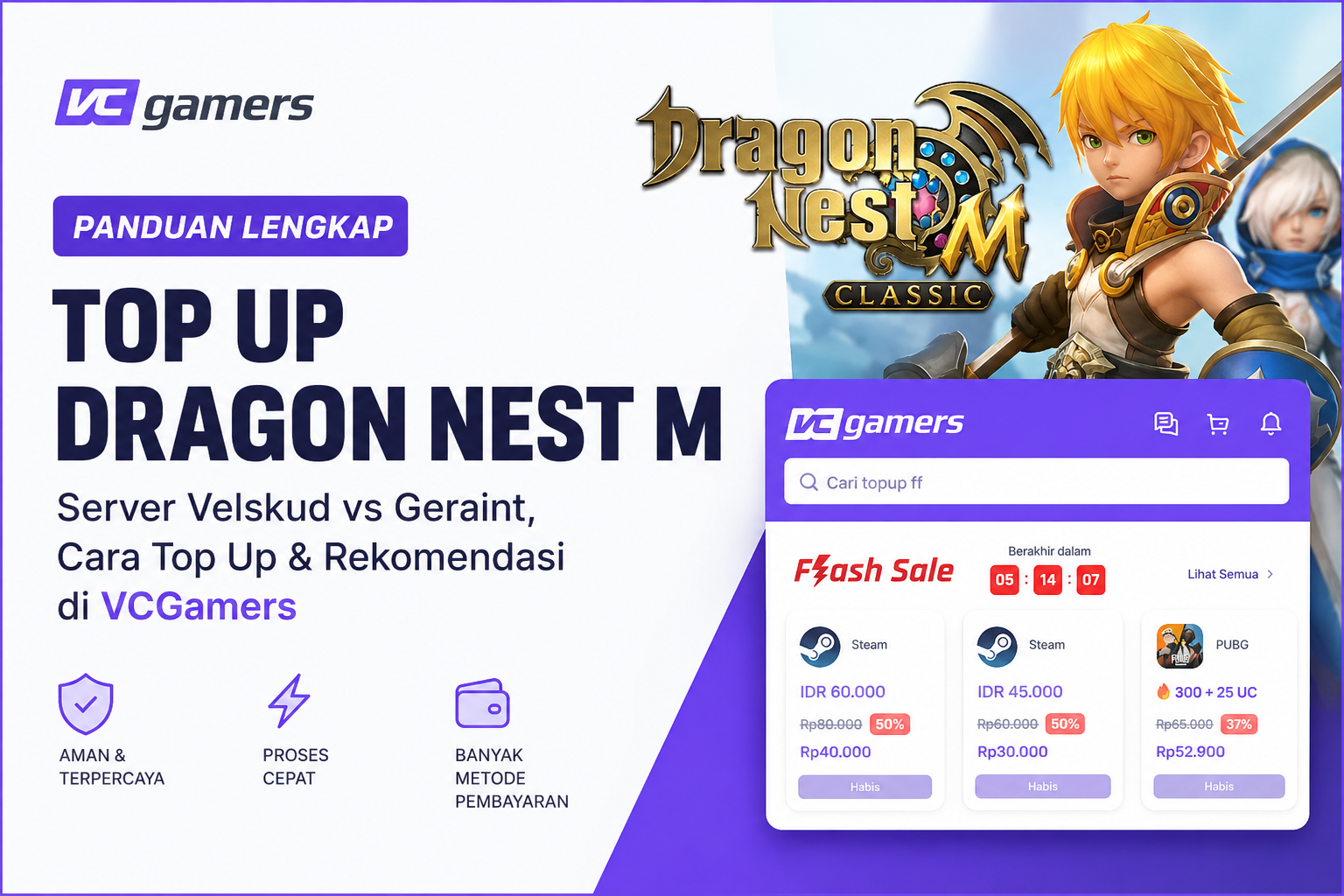 Top Up Dragon Nest M Panduan Lengkap Server Velskud vs Geraint 2026